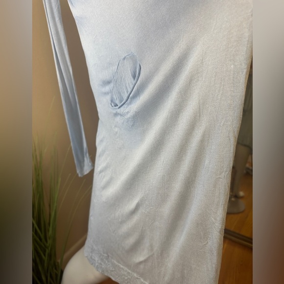 Kerisma Knee Length Blue Open Cardigan Medium - Picture 2 of 6